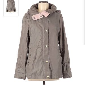 jessica simpson rain jacket with adjustable hidden hood